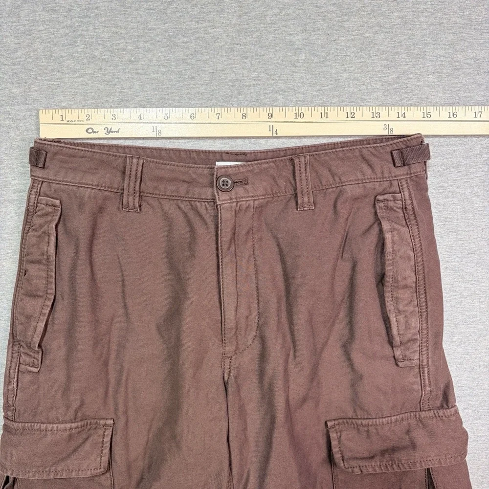 TNA Brown Cargo Utility Straight Leg Denim Jeans‎ RVST 03-06-35345-R-WI22 Size 4